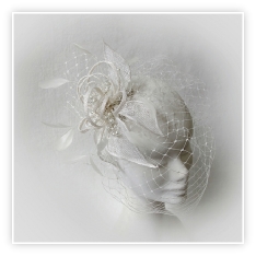 Brimmed Bespoke Handmade Wedding and Races Fascinator available in many colours with samples available.