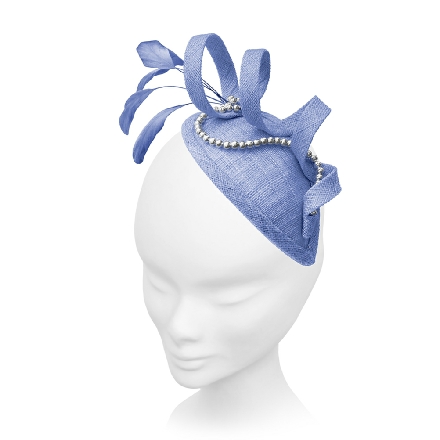 Turquoise Teardrop Fascinator ideal for wedding guest, Mother of the Bride or bridesmaid; with feathers, crystals or pearls.