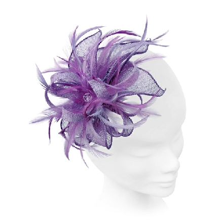 Delicate aqua headpiece ideal for wedding guest, Mother of the Bride or bridesmaid; with feathers, crystals or pearls.