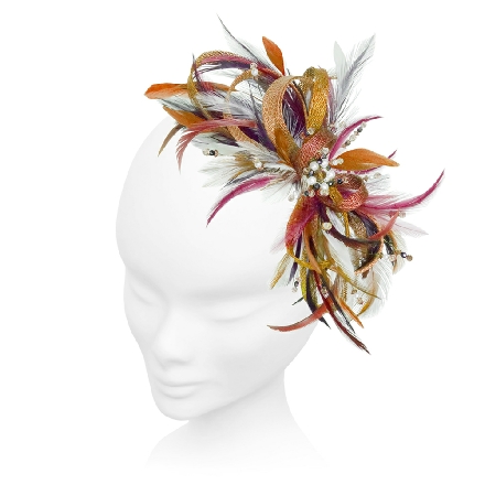 Delicate aqua fascinator ideal for wedding guest, Mother of the Bride or bridesmaid; with feathers, crystals or pearls.