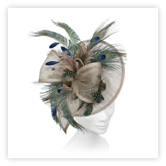 Brimmed Bespoke Handmade Wedding and Races Fascinator available in many colours with samples available.