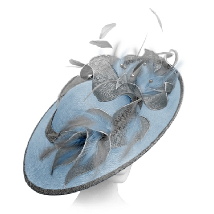 Green Plum Saucer Fascinator ideal for Mother of the Bride or the races.
